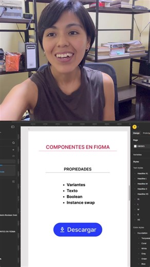 Les comparto un ejemplo práctico de cómo hacer un componente en Figma y cuáles son 4 principales propiedades de un componente. #ui #figma #prototipo #transformaciondigital #figmadesign