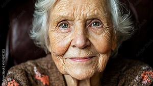 An elder woman reflects on her life experiences, sharing meaningful stories and wisdom during a cozy afternoon at her home, radiating warmth and knowledge.