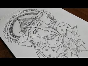 Ganpati Drawing|Ganpati Drawing Hard Sketch|How to make Ganpati Drawing| Ganpati Drawing Simple|