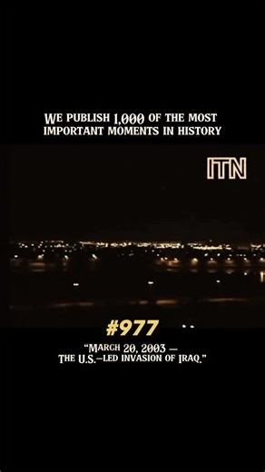 History Bites on Instagram: "On March 20, 2003, the United States and its allies launched a full-scale military invasion of Iraq. The operation began with massive airstrikes on Baghdad, known as “Shock and Awe,” designed to rapidly cripple Iraq’s government and military structure. The official justification for the invasion was the claim that Iraq possessed weapons of mass destruction and posed a threat to global security. However, no such weapons were ever found — a fact that continues to fuel 