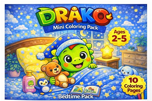 Bedtime Coloring Pages for Toddlers Ages 2–5 | Toddler Coloring Book | Simple Preschool Printable PDF Activity - Etsy