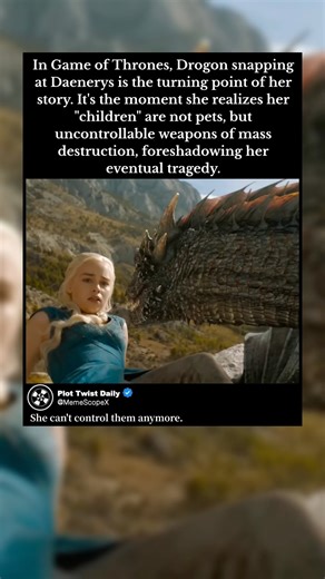 The Moment She Lost Control🐉 #GameOfThrones #GOT #Drogon #Foreshadowing #TVAnalysis #hbomax