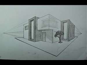 Architecture - How To Draw Modern House in 2 Point Perspective #34