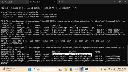 Then bring Linux containers into your Windows apps.The new WSL container API lets Windows apps use Linux containers as part of their app logic, with support for C, C++, and C#. Think local cloud app workflows, Linux-specific code, or contained processes.