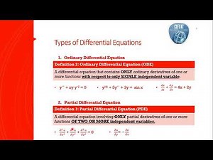 Differential Equations - Session 2 - 2/4 (Introduction)