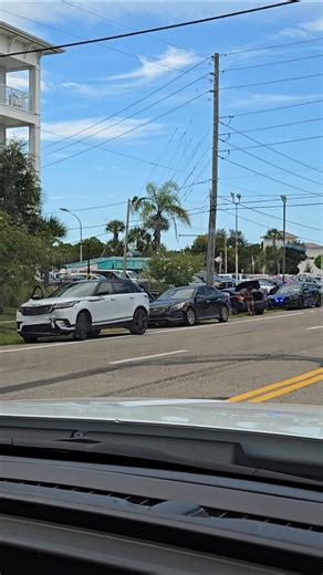 3 Car Crash Accident at Bellair and Ft Harrison Intersection with unmarked and Largo Police Florida