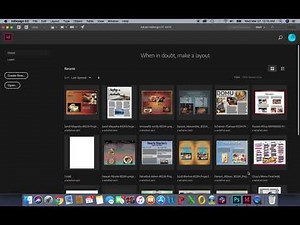2 page magazine spread set up in Adobe InDesign
