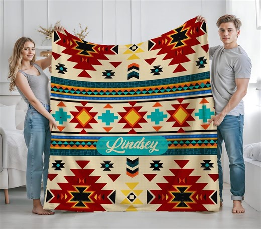 Geometric Ethnic Design, Aztec Blanket, Boho Aztec Blanket