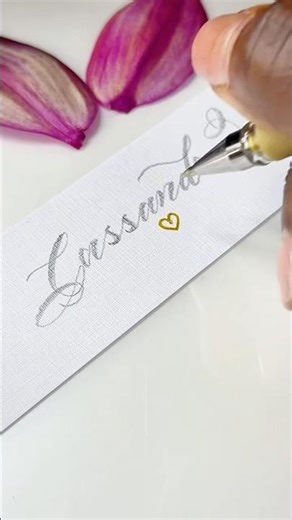 Pencil Calligraphy Shadowing Tutorial | The Name Cassandra