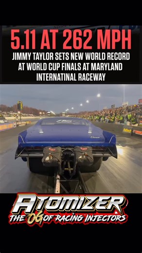 🚨5.11 @ 262mph is a new world record for a door slammer set by Jimmy Taylor & Xtreme Racing Engines at WORLD CUP FINALS 2025! 🔥🚨🇺🇸 #atomizerinjectors #billetatomizer #fueledbyatomizer #boosted #atomizerracinginjectors #efi #fuelinjection #fuelinjectors #motececu | Atomizer Fuel Systems