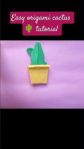 easy origami Cactus 🌵 tutorial for beginners| how to make paper Cactus 🌵 step by step complete guide