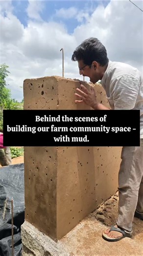 Aahaara Vanam Organic Farm on Instagram: "What would you call a space like this? We’re open to ideas! . . . . . #SlowLiving #organicfarming #NaturalBuilding #FarmLife #ConsciousLiving #SustainableLiving #LifeOnTheLand #Hyderabad #Mudhouse #earthenarchitecture #architecture #trendingreels #food #monsoon #rain"