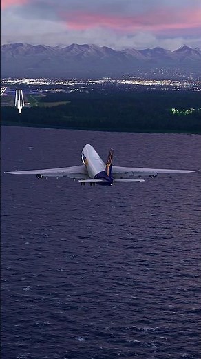 Boeing 747 final approach into Anchorage | Microsoft Flight Simulator