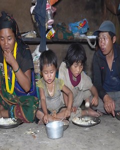Cooking meat and vegetables in the village - - Simple life activity | Happy Village