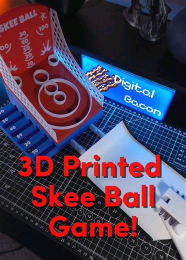 3D Printed Skee Ball Marble Game! MakerWorld model 516328 by ozarkexpeditions #3dprinter #3dprinting #skeeball #marble #3dprintedtoy