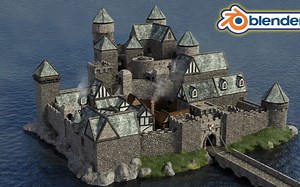 Blender 2.9创建中世纪城堡Kitbash模块化套件