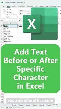 How to Add Text Before or After Specific Characters in Excel