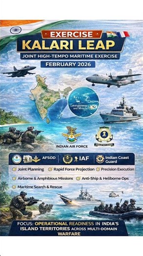 Exercise Kalari Leap 2026: India’s High-Tempo Maritime Drill in Lakshadweep | UPSC 2026