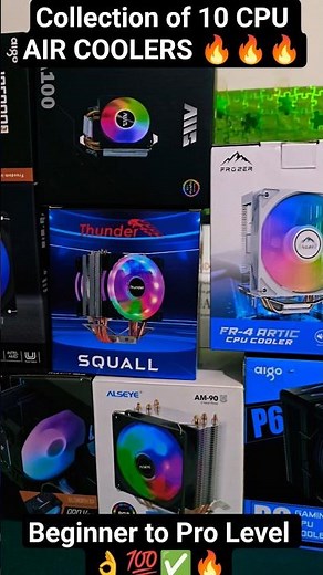 collection of 10 cpu air coolers 🔥🔥🔥🔥 beginner to pro ##ytshorts #youtubeshorts #pc #gaming