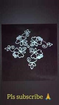 easy flower rangoli muggulu tutorial
