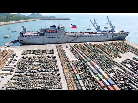 How the US Unloads Billions $ Worth of Military Hardware at Asian Port