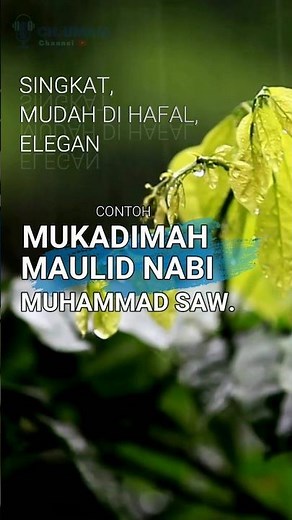 Introduction to the birthday of Prophet Muhammad SAW, short, easy to memorize and elegant