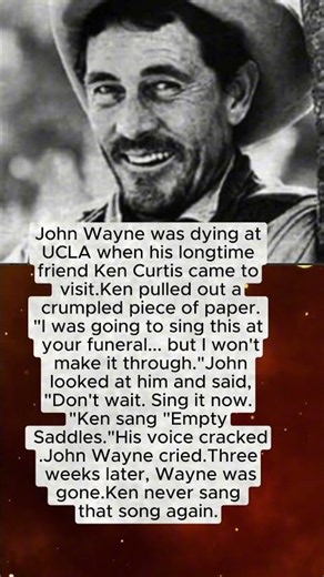 "Don't Wait for the Funeral," John Wayne Whispered. "Sing It for Me Now."