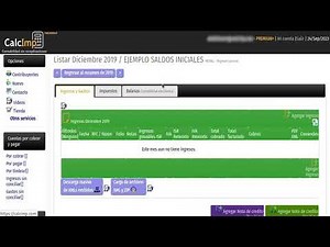 SALDOS INCIALES CALCIMP