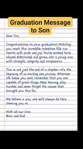 80K views · 541 reactions | Graduation Message to Son #graduation #trendingreels #GraduationMessage | English Class | Facebook