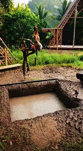 I Built a Swimming Pool & Triangle Bamboo Jungle House 🏡 | Ultimate Survival Build