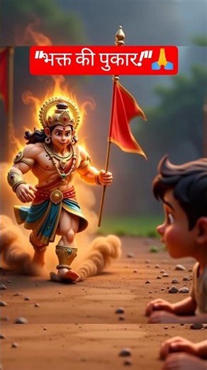 “बच्चे की पुकार पर हनुमान जी तुरंत आ गए! 😲🔥 | Jai Bajrangbali 🚩” #shorts #viralvideo #short #cartoon