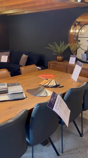 Our bestselling Mayfair Sofa Collection has had a refresh! Now paired with our BRAND NEW Hendrix Coffee and Side tables, beautifully complimenting metallic abstract wall art and a dining collection to create a coherent open plan living scheme. This new corner of the store is all about creating a homely and cosy atmosphere, mixing deep colour, hints of metallic, and warm wooden tones. This weekend the Mayfair Corner Sofa can be yours in ANY fabric for just £1695 including a FREE FOOTSTOOL! Don’t