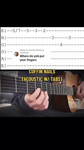 Learn to Play COFFIN NAILS (ACOUSTIC) with Guitar Tabs | MFDOOM