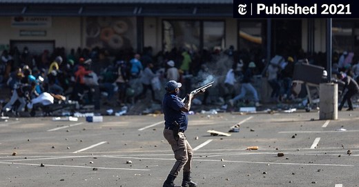 South African Military Is Called In to Quell Violence (Published 2021)