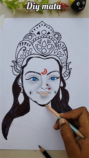 Navratri special drawing butiful eyes #shortvideo #shotsfeed