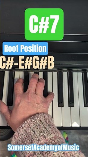C Sharp Dominant 7th Chord Piano Inversions #pianotutorial #dom7