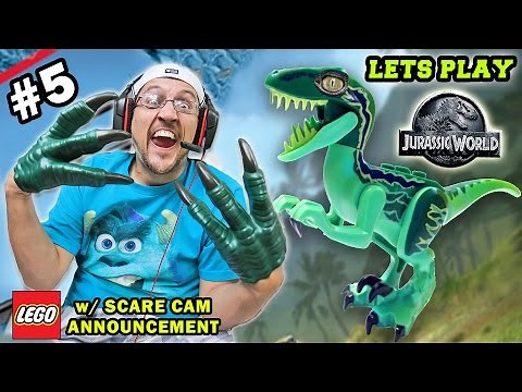 Lets Play LEGO Jurassic World Part 5: TOO MUCH 💩 IN THE VISITOR CENTER! (Scare Cam Announcement)