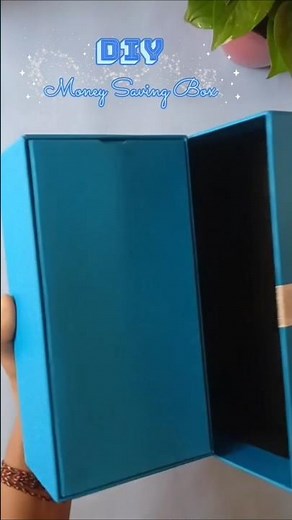 DIY Money Saving Box 🎁😱| easy🩵|#youtubeshorts #diy #money #craft #decoration #gift #shorts
