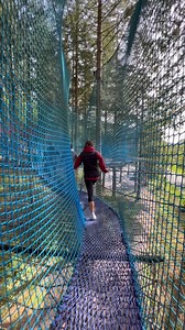 Need some family day out inspo? We've got you covered ✅ TREETOP NETS, located at our super family-friendly site Zip World Fforest, is suitable for ages 3 and is the ultimate bouncy adventure! Suspended 60 ft high in the trees, hop through Europe's longest net walkway, explore treehouses and jump to your heart's content 🌲 Book this adventure today 🎟 https://zipwo.uk/2Aum15o | Zip World