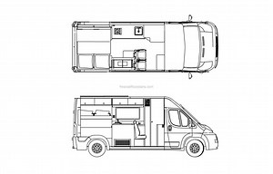 Motor Home - Free CAD Drawings
