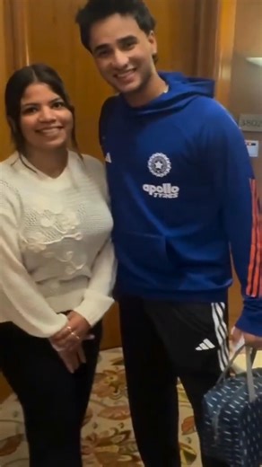 Rinku Singh’s Sister with Team India Stars! #t20worldcup2026 #teamindia #cricket