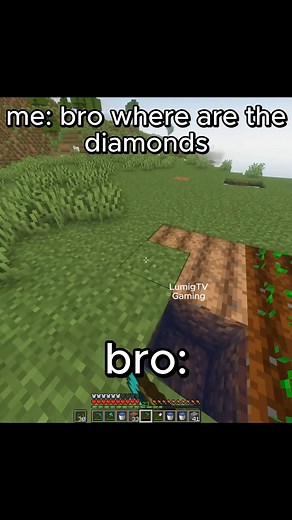 15K views · 84 reactions | when bro loses diamonds in minecraft... . . . #minecraft #Gaming #fypシ゚ #viral #reels | Lumigtv Gaming | Facebook