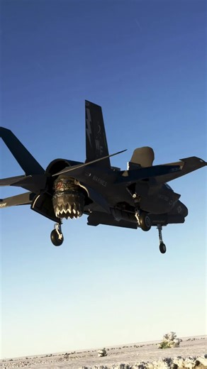 F-35B Fighter Jet Vertical Takeoff in Snow