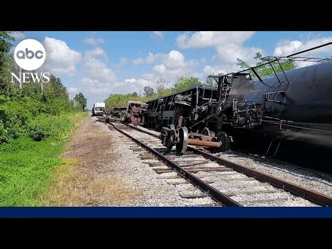 Florida train carrying 30,000 gallons of liquid propane derails l GMA