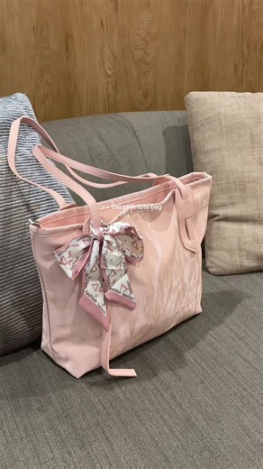 Stylish Pink Tote Bag for College Students