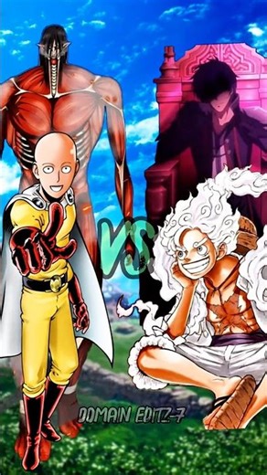ANOS vs SAITAMA & EREN vs LUFFY | Who is the STRONGEST Anime Duo? 🔥💪#anime#shorts