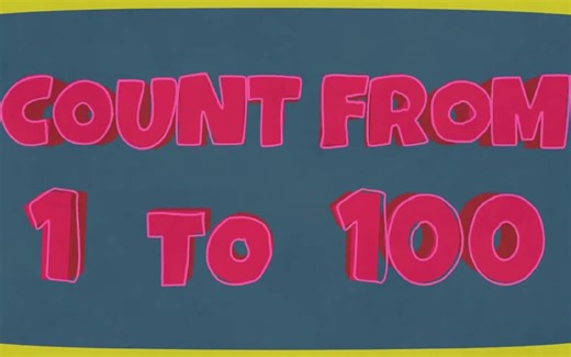 Count 1 to 100 英语数字 1-100 儿童少儿早教英语数学启蒙教育