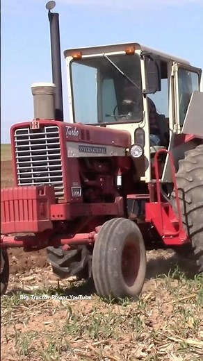 INTERNATIONAL 856 Tractor Plowing #bigtractorpower