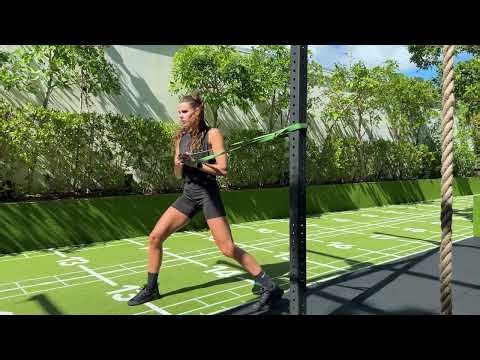 Split Squat Banded Closed Rotations