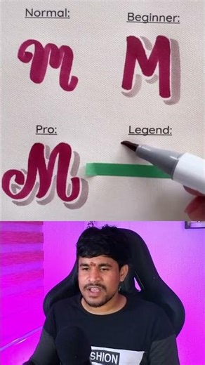 How to draw a letter M